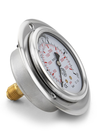 MANÓMETRO HORIZONTAL 63MM COM FLANGE