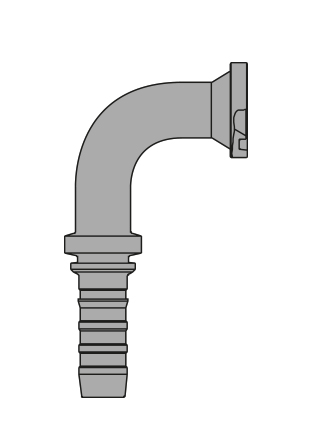 FLANGE 90º SERIE 6000 GATES