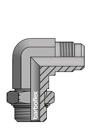 JOELHO 90º JIC MACHO - MACHO UNF ORIENTÁVEL