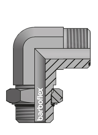 J 90º ORFS M 13/16" - M JIC 3/4" ORIENT