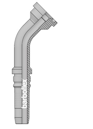 FLANGE 45º SAE 6000 PSI INTERLOCK