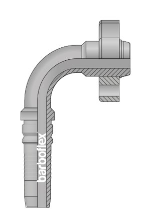 FLANGE 90º POCLAIN INTERLOCK