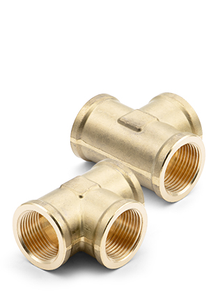 Ligador Ar Travão Raufoss "T" Fêmea X Fêmea X Fêmea Fixa Latão