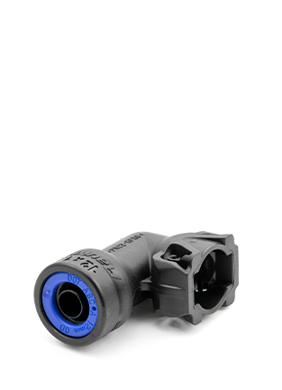 União Ar Travão Raufoss ABC 90º Tubo X PUSH-IN