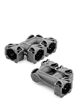 Joelho Ar Travão Raufoss 90º 2 Saídas Laterais 1 Saída Vertical Médio P/Pivot